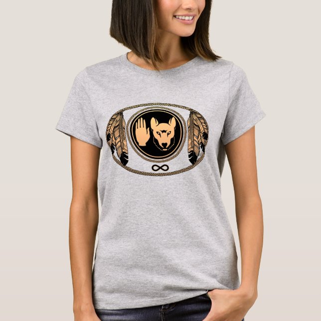 Metis Pride First Nations Rebellion Wolf T-shirts (Front)