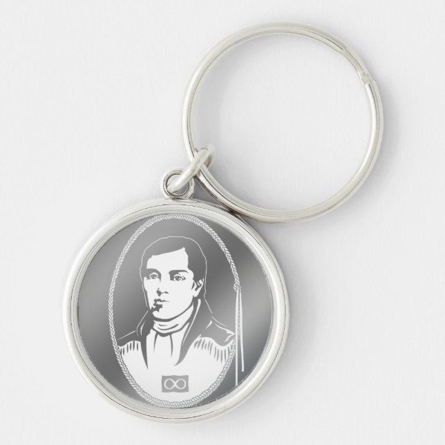 Metis Pride Keychain Metis Leader Cuthbert Grant (Front)