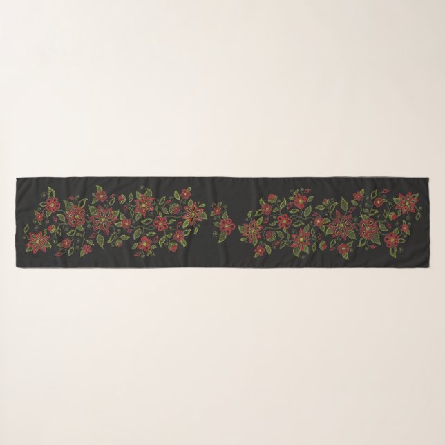 Metis Scarves Native Beading Art Scarves (Front (Horizontal))