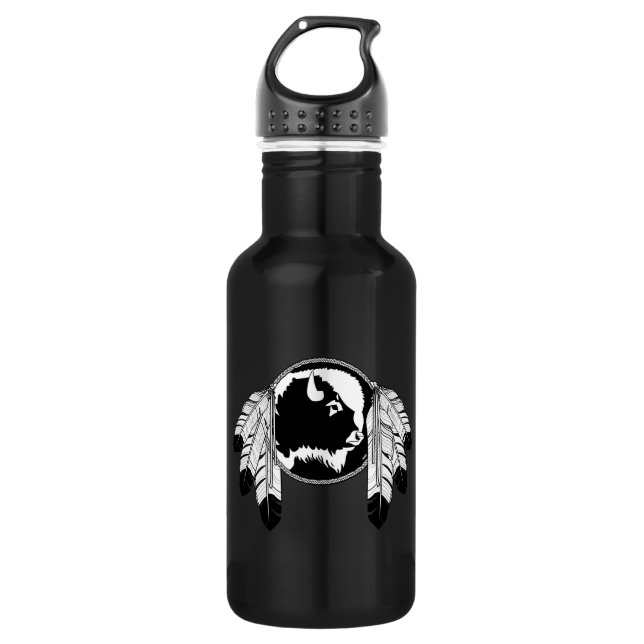 Metis Spirit Animal Native Art Water Bottle (Front)