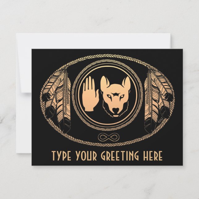 Metis Wolf Invitations Personalized Rebel Art Card (Front)