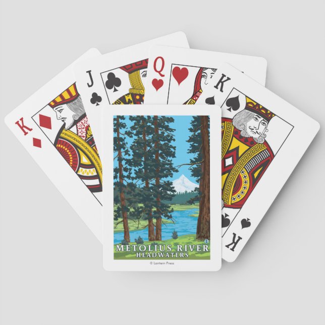 Metolius River Headwaters, Oregon Poker Cards (Back)