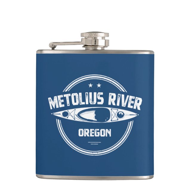 Metolius River Oregon Kayaking Flask (Front)