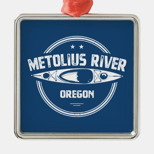 Metolius River Oregon Kayaking Metal Ornament