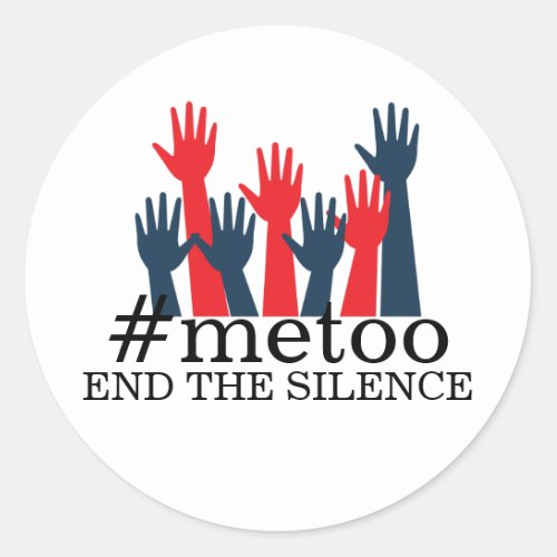METOO  END THE SILENCE WOMENS MARCH CLASSIC ROUND STICKER