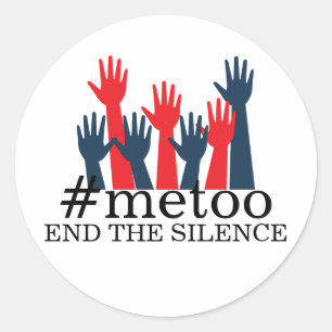 METOO   END THE SILENCE WOMEN'S MARCH CLASSIC ROUND STICKER