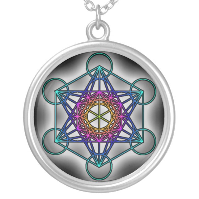 Metratron's Cube 1 - Sacred Geometry Necklace (Front)