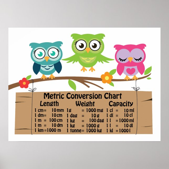Metric conversion chart for kids (Front)
