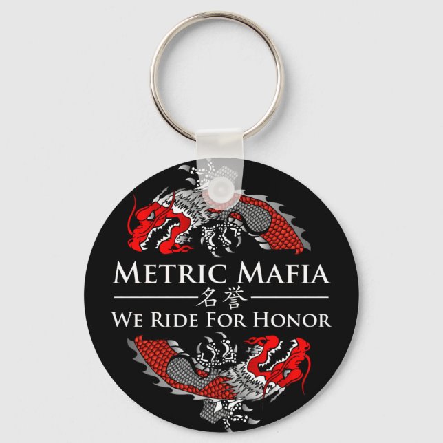Metric Mafia - We Ride For Honor keychain (Front)