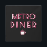 Metro Art Deco Diner Sign<br><div class="desc">Metro Art Deco Diner Sign Metro is a popular name for diners. This Diner sign in white, red and black is a perfect accessory for your stylish house. Art Deco was a pastiche of many different styles, sometimes contradictory, united by a desire to be modern in the early nineteenth century....</div>