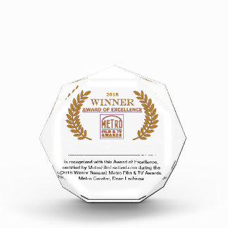 METRO AWARDS, add your name Acrylic Award