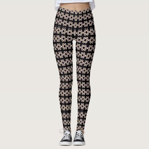 Metro Black Ecru Leggings