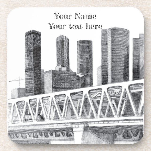 Metro bridge beverage coaster (Front)
