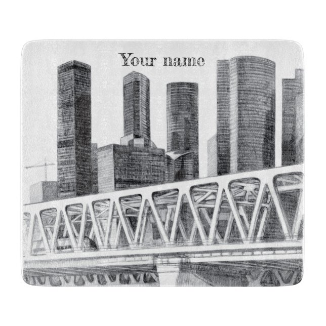 Metro bridge cutting board (Front)
