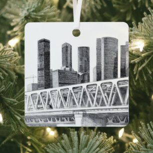 Metro bridge metal ornament