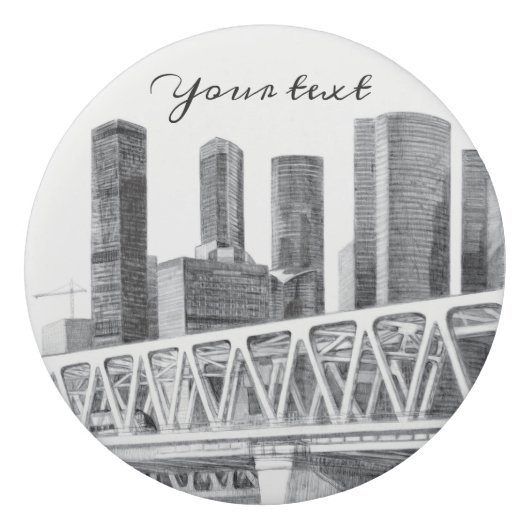 Metro bridge Pencil drawing Eraser (Front)