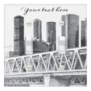 Metro bridge Pencil drawing Light Switch Cover