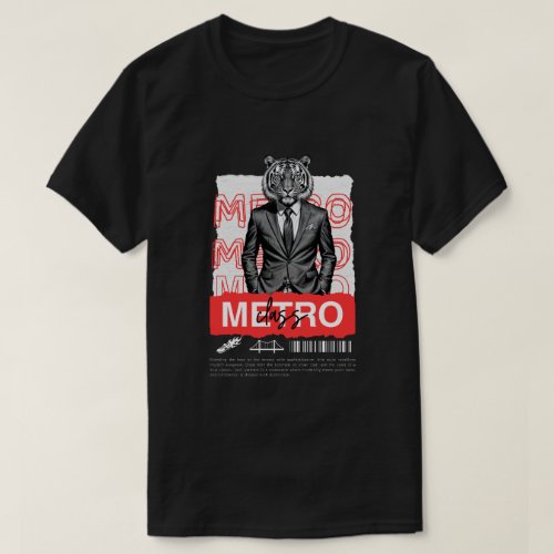 Metro Class El Look del Tigre en Traje T_Shirt