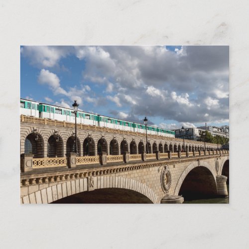 Metro crossing Bercy bridge _ Paris Postcard