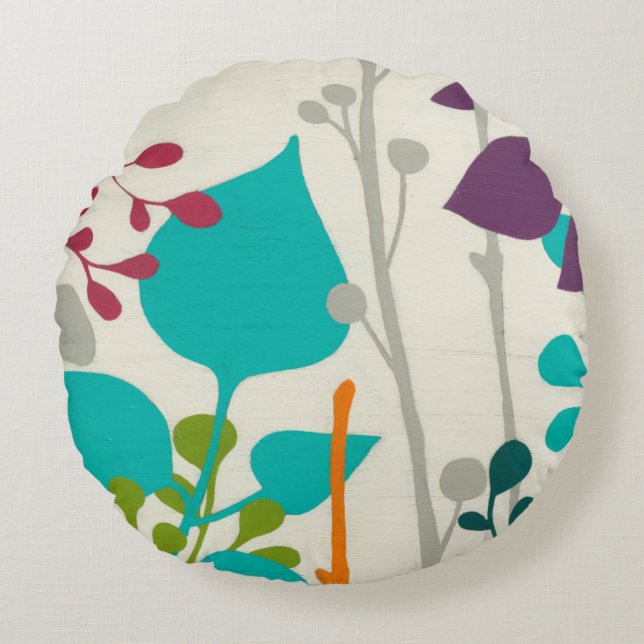 Metro Garden III Round Pillow (Front)