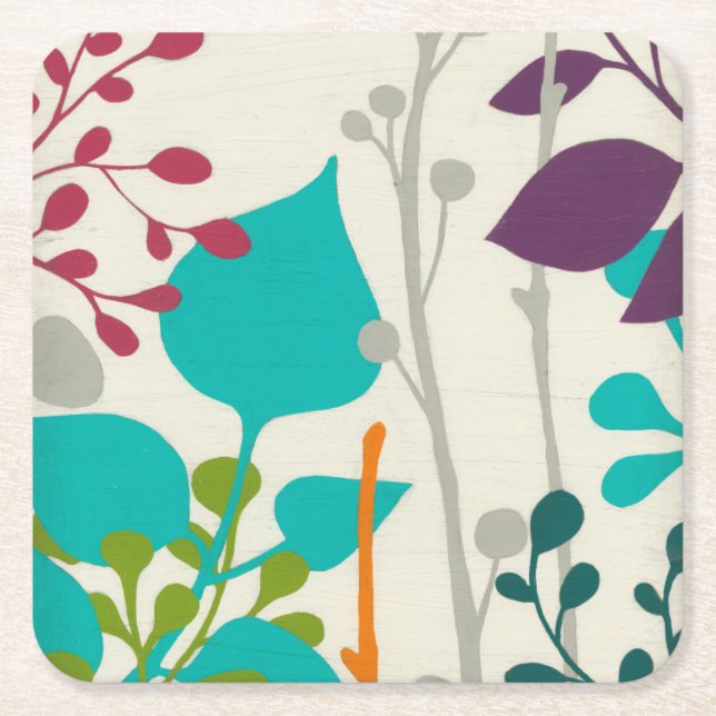 Metro Garden III Square Paper Coaster (Front)