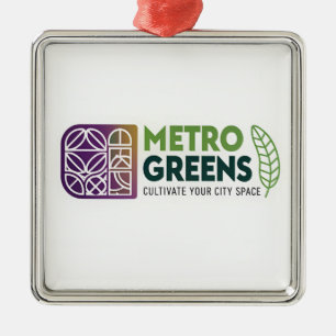 Metro Greens Urban Farming T-Shirt City Gardener Metal Ornament