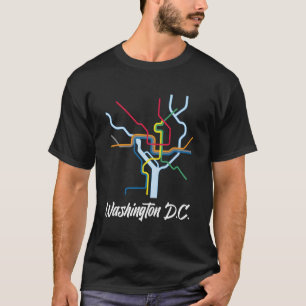 Metro Map Washington Dc Subway Underground City Ra T-Shirt