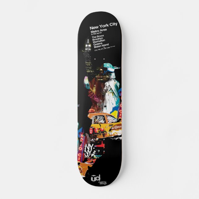 Metro New York City Skateboard (Front)