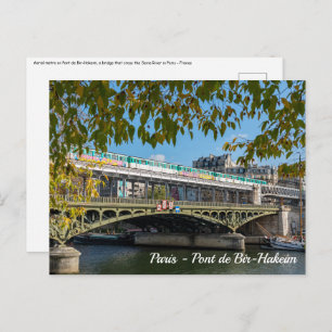 Metro on Bir-Hakeim bridge- Paris, France Postcard