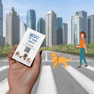 Metro Pet Sitting Los Angeles QR Code Business Card