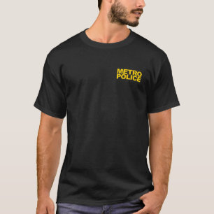 Metro Police Front Back Print Law Enforcement Metr T-Shirt