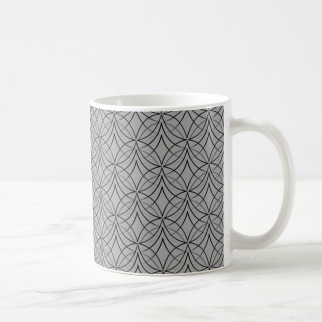 Metro Retro Mug, Light Gray Coffee Mug (Right)