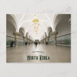 Metro Subway Pyongyang North Korea Postcard