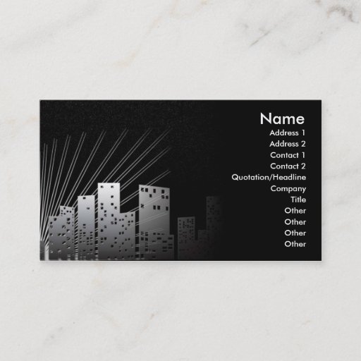 Customizable MetroBlack Business Card