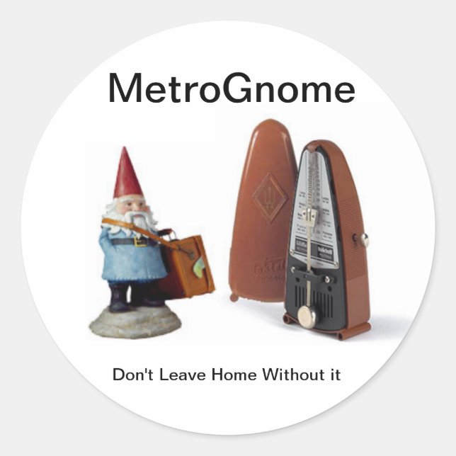 MetroGnome Classic Round Sticker (Front)