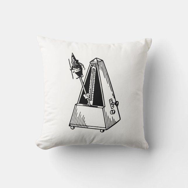 Metrognome Musical Metronome Throw Pillow (Front)