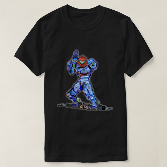 Metroid Dread Pixel Art T-Shirt (Design Front)