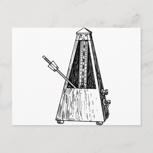 Metronome drawing. Timekeeper Postcard (Front)