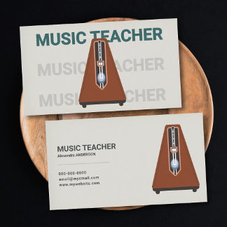 Metronome - Music Teacher Business Card