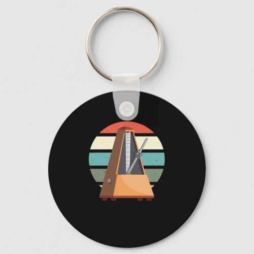 Metronome Retro Musician Music Piano Player Pianis Keychain