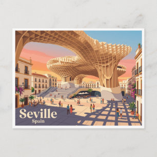 Metropol Parasol Seville Spain Postcard