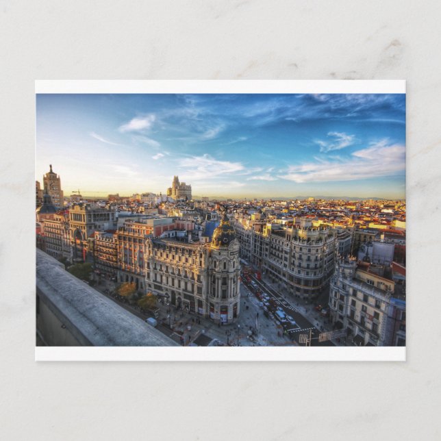 Metropoli Building, Gran Via - Madrid, Spain Holiday Postcard (Front)