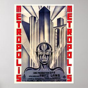 METROPOLIS Classic Movie Poster by Fritz Lang 1927