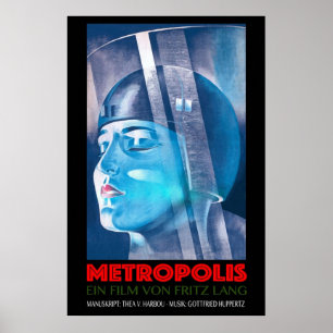 METROPOLIS Ein Film Von Fritz Lang Vintage Sci Fi Poster