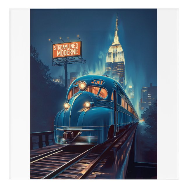 Metropolis Express | Art Deco New York Train (Front)