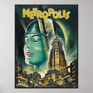 METROPOLIS Fritz Lang Sci-Fi Drama 1927 Old Film Poster