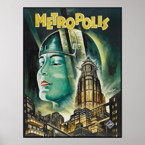 METROPOLIS Fritz Lang Sci_Fi Drama 1927 Old Film Poster