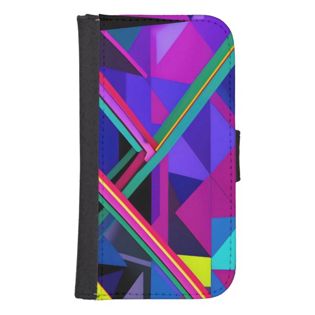 "Metropolis Grid: A Digital Reflection" Samsung Galaxy Wallet Case (Front)