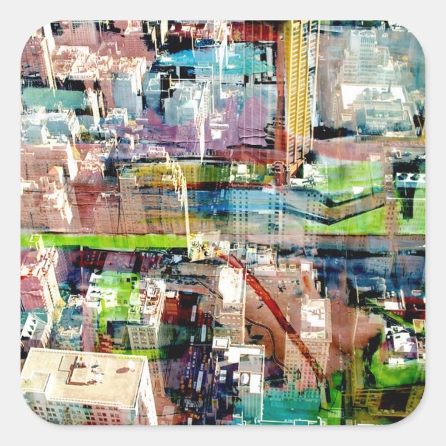 Metropolis II Square Sticker (Front)