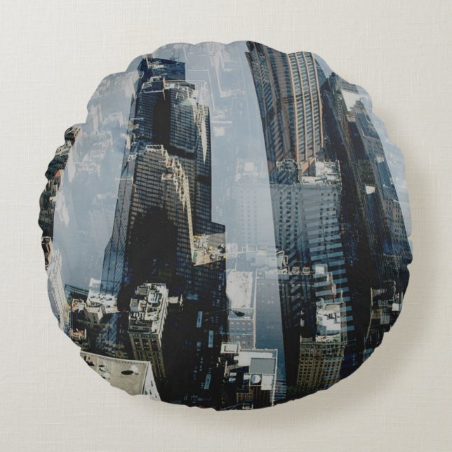 Metropolis III Round Pillow (Front)